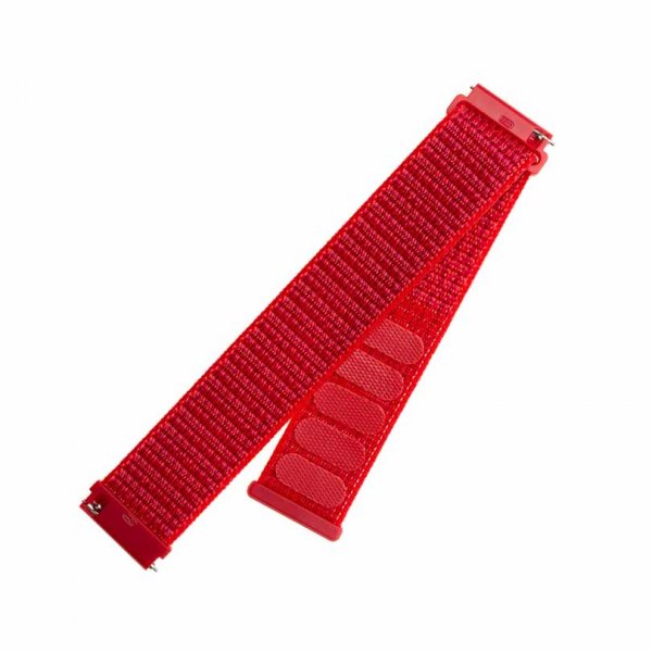 Fixed Samsung Galaxy Watch 20mm Armband Nylon Strap Röd