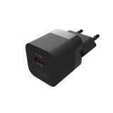 Fixed Laddare Mini PD Travel Charger USB-C & USB-A 20W Svart