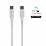 Fixed Kabel Liquid Silicone USB-C/USB-C 0.5m Vit