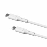 Fixed Kabel Liquid Silicone USB-C/USB-C 0.5m Vit
