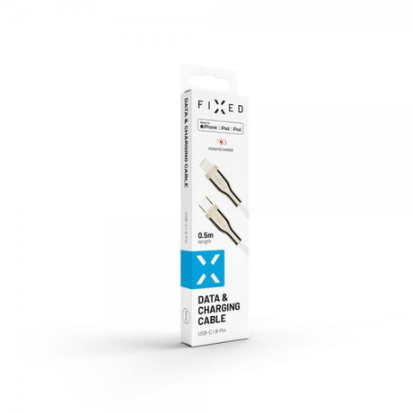 Fixed Kabel METAL Series USB-C/Lightning 0.5m Vit