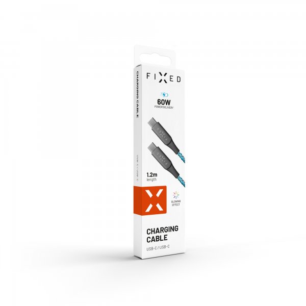 Fixed Kabel Glowing RGB LED USB-C till USB-C 1.2m