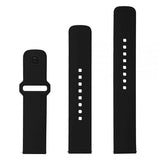 Fixed Samsung Galaxy Watch 20mm Armband Silicone Sporty Strap Svart