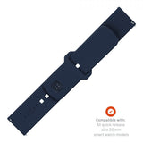 Fixed Samsung Galaxy Watch 20mm Armband Silicone Sporty Strap Blå
