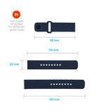 Fixed Samsung Galaxy Watch 20mm Armband Silicone Sporty Strap Blå