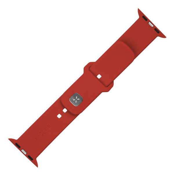 Fixed Apple Watch 44/45/46mm Armband Silicone Sporty Strap Röd