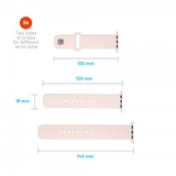 Fixed Apple Watch 44/45/46mm Armband Silicone Sporty Strap Rosa