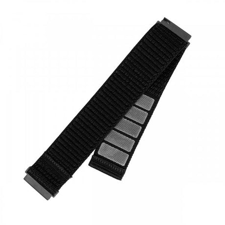 Fixed Samsung Galaxy Watch 22mm Armband Nylon Sporty Strap Svart