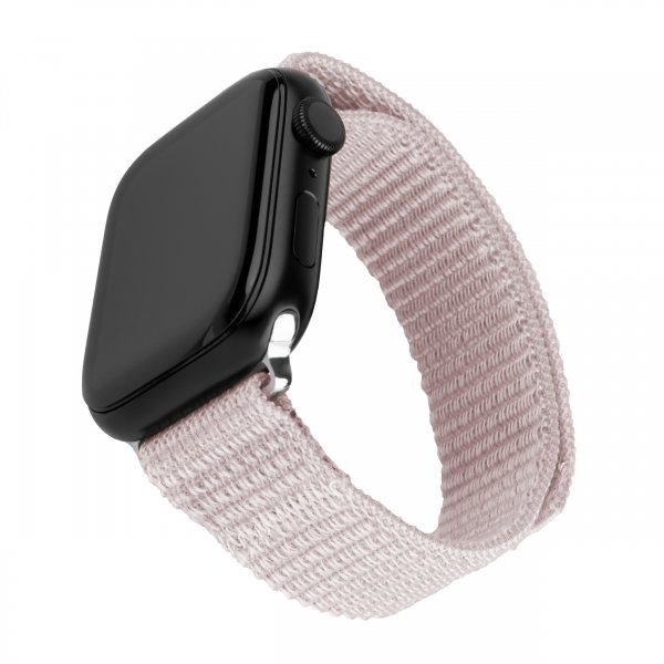 Fixed Apple Watch 44/45/46mm Armband Nylon Sporty Strap Rosa
