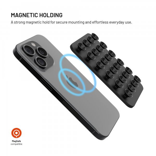 Fixed MagSafe-hållare med Sugkoppar MagMate Svart
