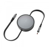 Fixed Utdragbar Kabel USB-C 100W 1m Svart