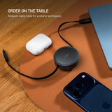 Fixed Utdragbar Kabel USB-C 100W 1m Svart
