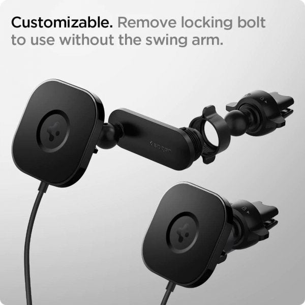Spigen Bilhållare OneTap Magnetic Car Mount Air Vent Wireless Charging Svart