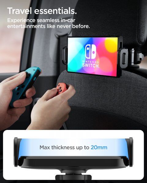 Spigen OneTap Universal Tablet Mount for Car Headrest UTS45 Svart