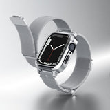 Spigen Apple Watch 45mm Skal med Armband Metal Fit Pro Silver