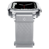 Spigen Apple Watch 45mm Skal med Armband Metal Fit Pro Silver
