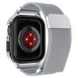 Spigen Apple Watch 45mm Skal med Armband Metal Fit Pro Silver