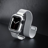 Spigen Apple Watch 45mm Skal med Armband Metal Fit Pro Silver