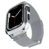 Spigen Apple Watch 45mm Skal med Armband Metal Fit Pro Silver