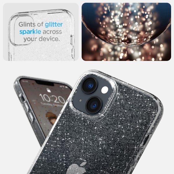 Spigen iPhone 14 Plus Skal Liquid Crystal Glitter Crystal Quartz