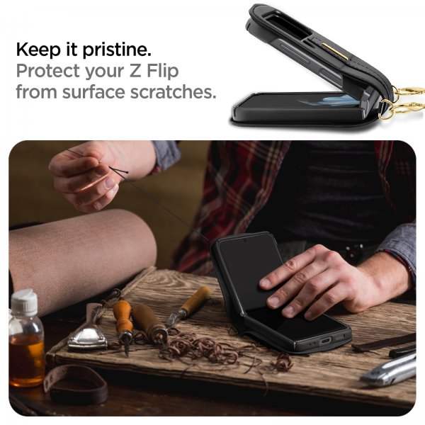 Spigen Samsung Galaxy Z Flip 4 Skal Lienar Calin Svart