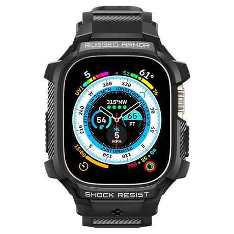 Spigen Apple Watch Ultra Skal och Armband Rugged Armor Pro Svart