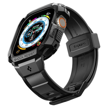 Spigen Apple Watch Ultra Skal och Armband Rugged Armor Pro Svart