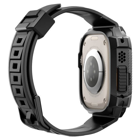 Spigen Apple Watch Ultra Skal och Armband Rugged Armor Pro Svart