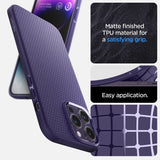 Spigen iPhone 14 Pro Skal Liquid Air Deep Purple