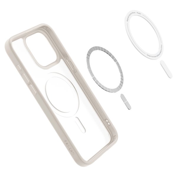 Spigen iPhone 15 Pro Max Skal Ultra Hybrid MagFit Frost Natural Titanium