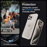 Spigen iPhone 15 Pro Skal Ultra Hybrid MagFit Frost Natural Titanium