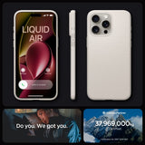Spigen iPhone 15 Pro Skal Liquid Air Natural Titanium