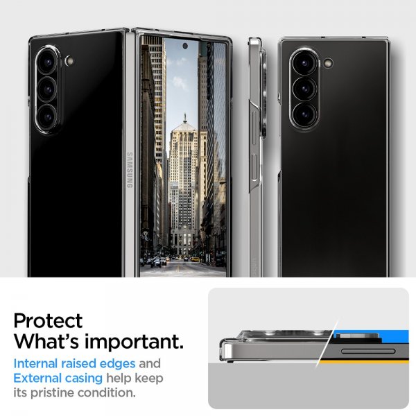 Spigen Samsung Galaxy Z Fold 6 Skal Air Skin Crystal Clear