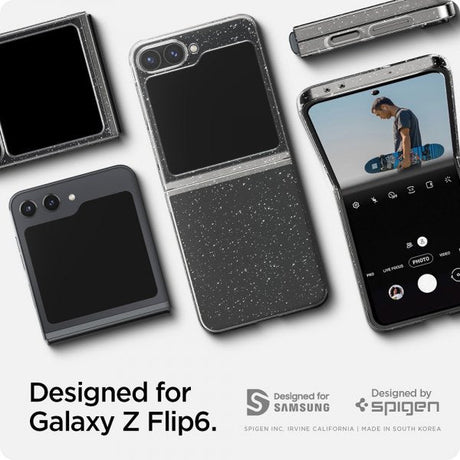 Spigen Samsung Galaxy Z Flip 6/Flip 7 FE Skal Air Skin Glitter Crystal Quartz