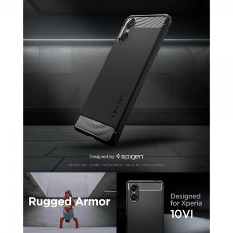 Spigen Sony Xperia 10 VI Skal Rugged Armor Matte Black