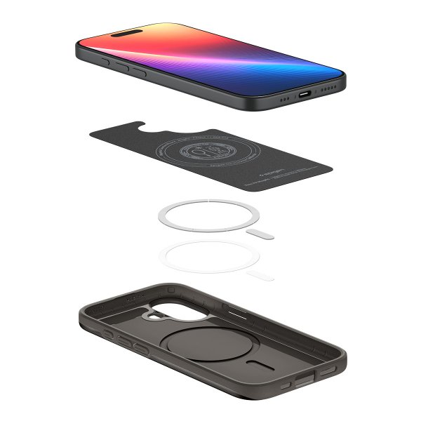 Spigen iPhone 17 Skal Thin Fit MagFit Gunmetal