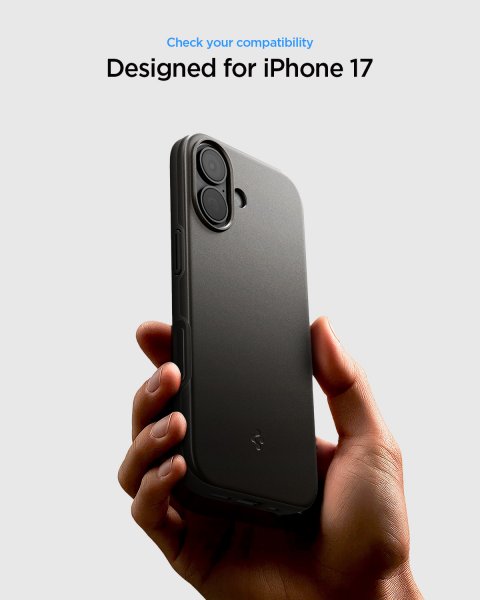Spigen iPhone 17 Skal Thin Fit MagFit Gunmetal