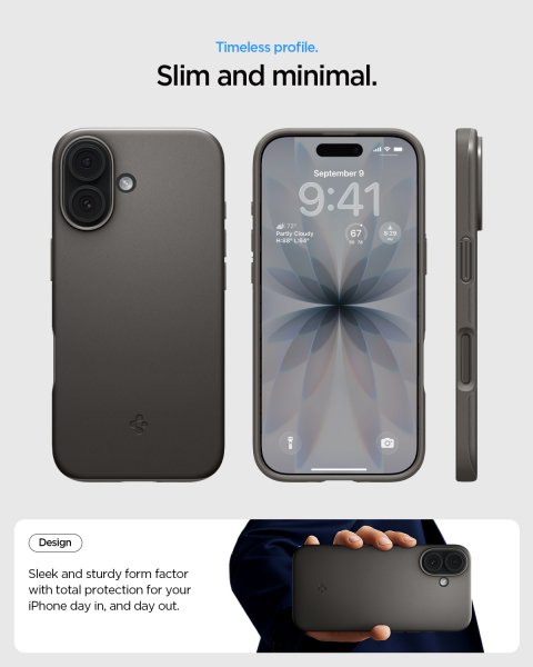 Spigen iPhone 17 Skal Thin Fit MagFit Gunmetal