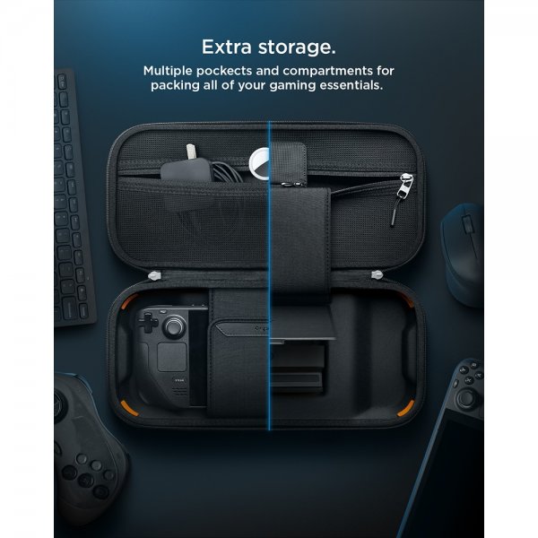 Spigen Steam Deck/Steam Deck OLED Väska Rugged Armor Pro Pouch Svart