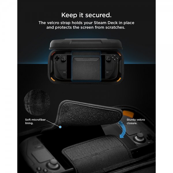 Spigen Steam Deck/Steam Deck OLED Väska Rugged Armor Pro Pouch Svart