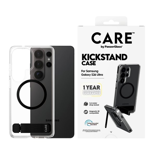 CARE by PanzerGlass Samsung Galaxy S26 Ultra Skal Kickstand MagSafe Transparent