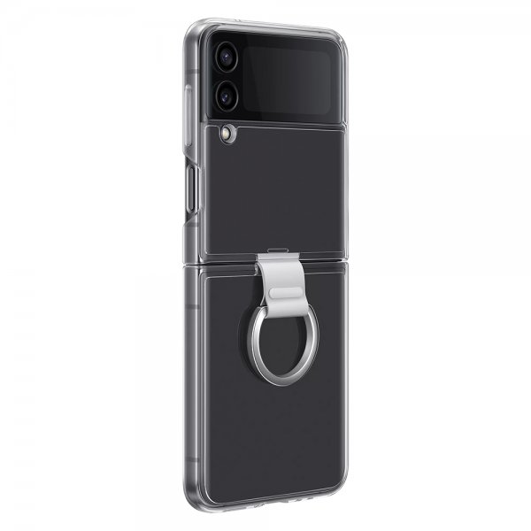 Samsung Original Galaxy Z Flip 4 Skal Clear Cover with Ring Transparent