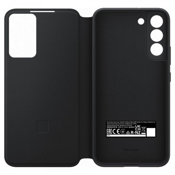 Samsung Original Galaxy S22 Fodral Smart Clear View Cover Svart