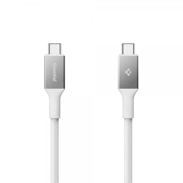 Spigen Essential Kabel Fabric USB-C/USB-C 100W 1.5m Vit