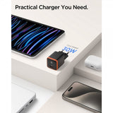 Spigen Essential Laddare 30W USB-C Orange/Svart