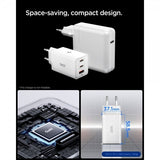 Spigen Essential Laddare 67W 2xUSB-C 1xUSB-A Vit