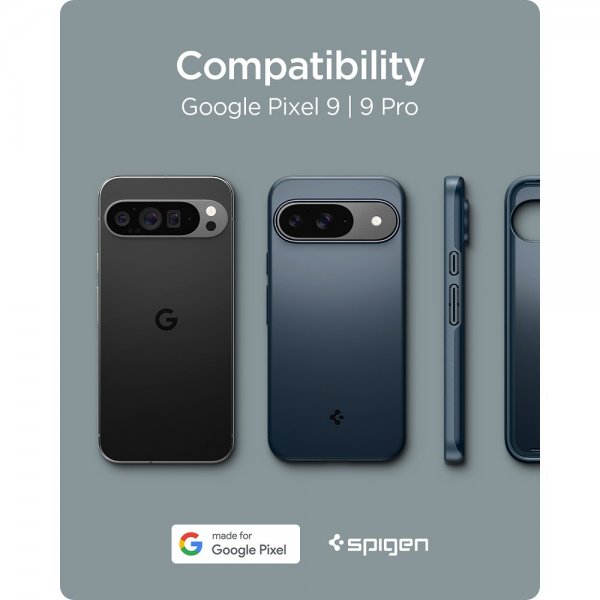 Spigen Google Pixel 9/Pixel 9 Pro Skal Thin Fit Metal Slate