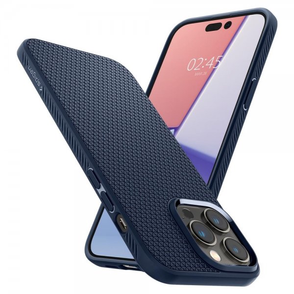 Spigen iPhone 14 Pro Skal Liquid Air Navy Blue