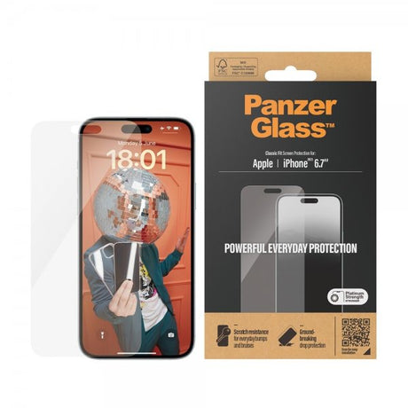 PanzerGlass iPhone 15 Plus Skärmskydd Classic Fit
