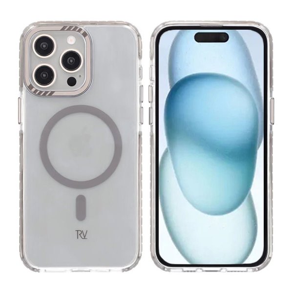 Rvelon iPhone 15 Pro Max Skal TPU MagSafe Grå